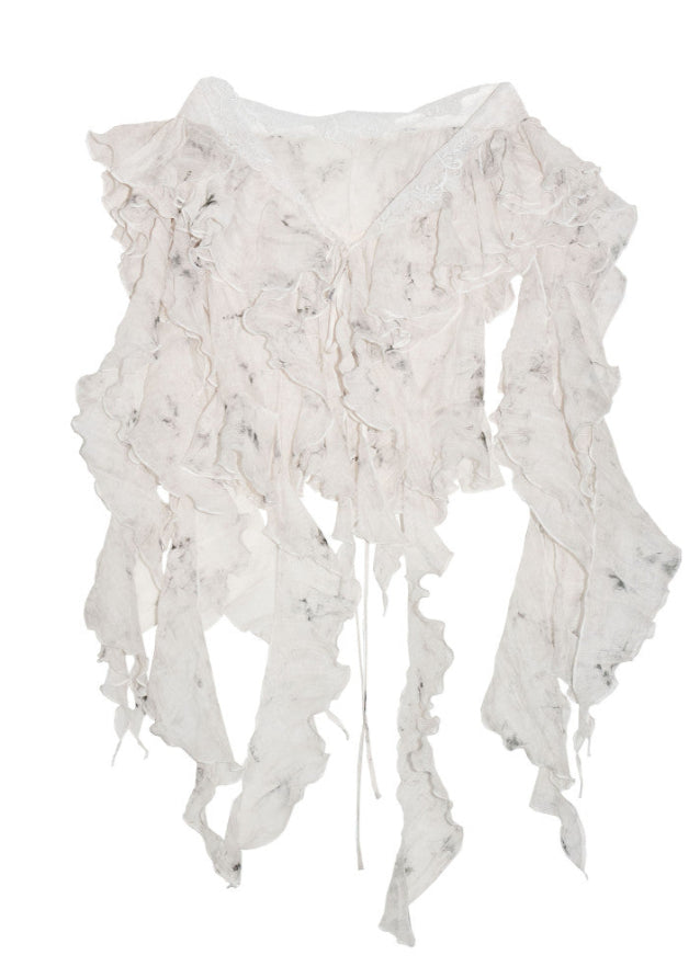 Retro Fairy Plant Dye Ruffle Top image 3