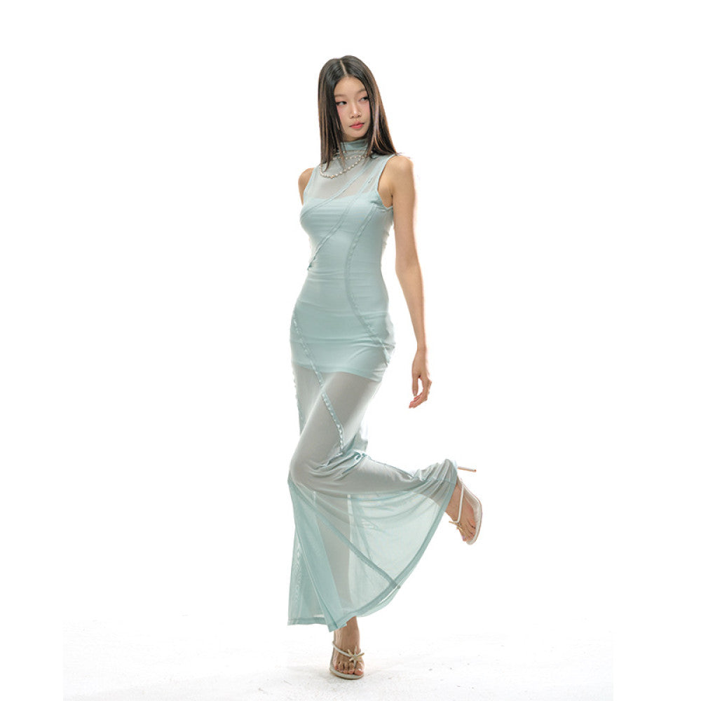Quicksand Slim Mesh Long Dress image 4