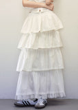 White Lace Waist Shirt Cake Skirt Set image 18