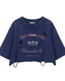 스트로베리 워시 캐주얼 반팔 티셔츠