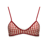 Lantern sleeve white shirt and bra