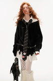 Fake two-piece college style shirt sweater