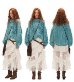 태슬 스웨터 루즈 니트 스웨터 탑