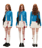 레이스 긴팔 니트 가디건