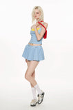 Fake two-piece camisole simple skirt and pants suit
