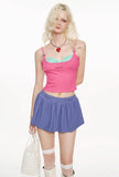 Fake two-piece camisole simple skirt and pants suit