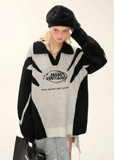 Sweater unisex national trend brand loose knit sweater top