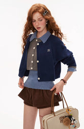 브라운 벨벳 숏스커트