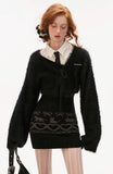캣 페어 아일 스웨터 드레스 숏 밍크 코트 하이엔드