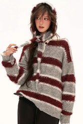 Polo sweater loose fashion all-match sweater