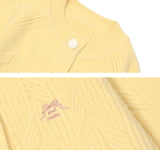 오리지널 스위트 케이블 자수 컬러풀 버튼 숏 스웨터 카디건 셋업