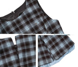 프레피 플레드 A라인 베스트 드레스