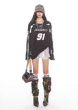 Silver Futuristic No.91 Jersey Tee