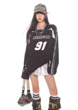 Silver Futuristic No.91 Jersey Tee
