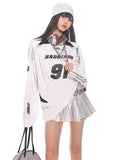 Silver Futuristic No.91 Jersey Tee
