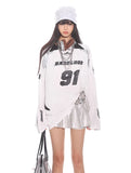 Silver Futuristic No.91 Jersey Tee