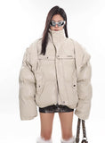 PU Leather Deconstructed Strap Jacket