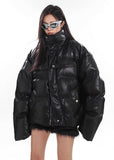 PU Leather Deconstructed Strap Jacket