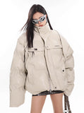 PU Leather Deconstructed Strap Jacket