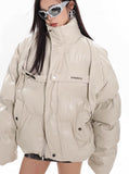 PU Leather Deconstructed Strap Jacket
