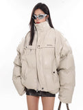 PU Leather Deconstructed Strap Jacket