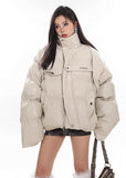PU Leather Deconstructed Strap Jacket