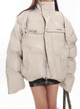 PU Leather Deconstructed Strap Jacket