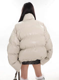PU Leather Deconstructed Strap Jacket