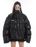 PU Leather Deconstructed Strap Jacket