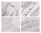 Polka Dot Lace Top & Umbrella Skirt Set