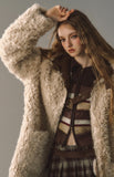수정 가능한 코트 두꺼워진 모조 모피 플러시 코트 따뜻한 스웨이드 코트