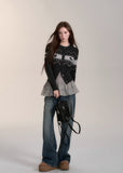 Fair Isle style puppy sweater cardigan knitted sweater top