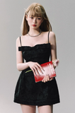 Bow deconstructed jacquard heavy work dress