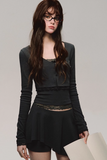 Gray striped knitted high-end suit slim and elegant