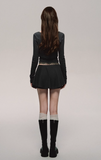 Gray striped knitted high-end suit slim and elegant