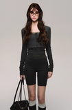 Gray striped knitted high-end suit slim and elegant