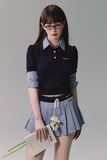 Sporty Chic Faux Two-Piece Skirt Set