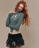 리본 레이스 달콤 매콤 티셔츠 여성 상의