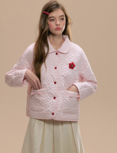 양면 퀼팅 레이어드 코튼 재킷