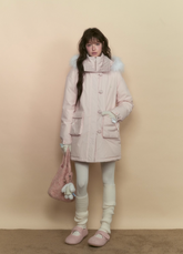 Plaid Spliced 90% Duck Down Jacket