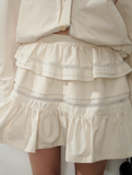 Dreamy Miu Lace Jacket & Layered Cake Skirt Set