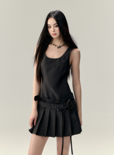 로즈 벨트 슈트 드레스