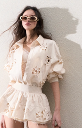 프리덤 플로럴 케이크 스커트 세트