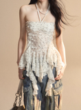 Korean Mesh Halter Top