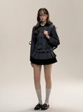 Academy Gray Striped Suit Skirt