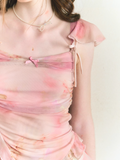 Pleated Cake Skirt Suspender Set