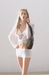 눈송이 니트 후드 세트