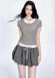 Tencel Tee & Bud Skirt Set