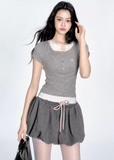 Tencel Tee & Bud Skirt Set