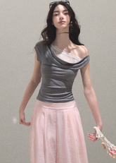 Swing Collar Tencel Knit Top